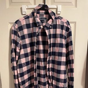 Club Room XL button up navy pink